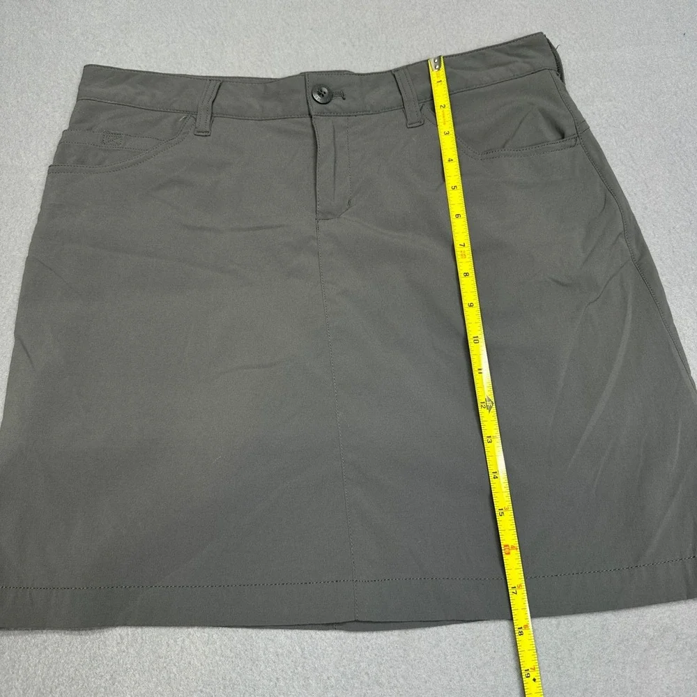 Eddie Bauer‎ First Ascent Womens 4 Gray Olive Green Hiking Outdoor Skort Stretch